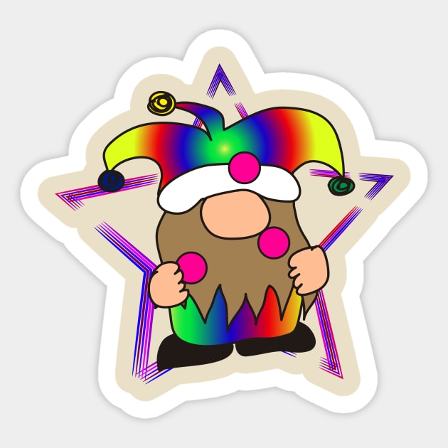 Jester Gnome Sticker by Arie